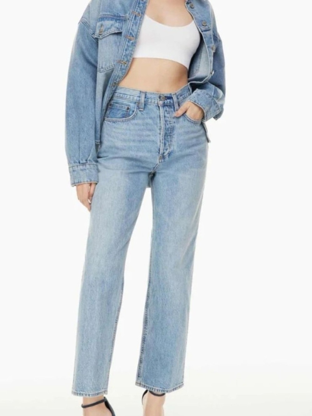 Aritzia Denim Forum The Joni High Rise Loose Jeans | Light Wash | Size 29 L 90s